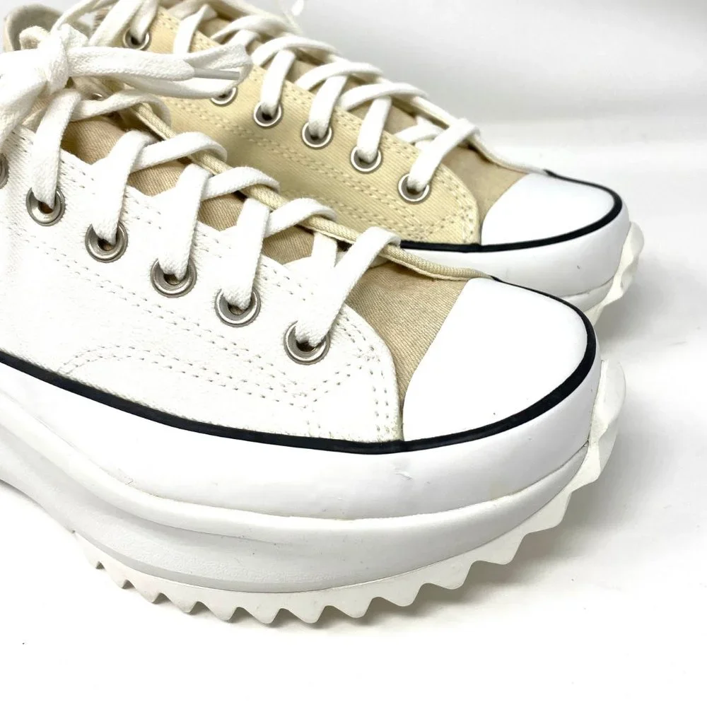 Converse Men 171895C Run Star Hike Ox Vintage White Egret Canvas Platform Sneake - Picture 5 of 10